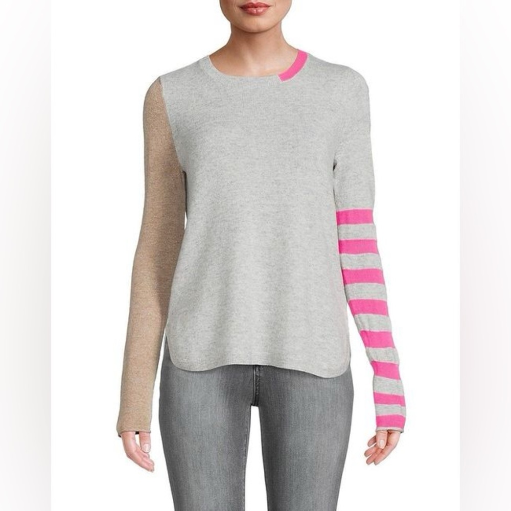 LISA TODD Colorblock Striped Wool & Cashmere Sweater NWT